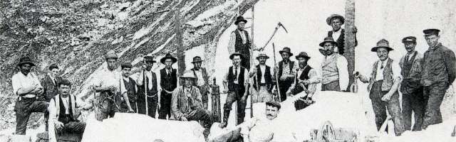 Marmorbruch und Eis-Export