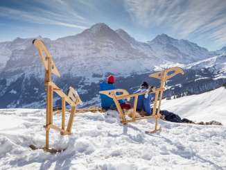 Velogemel Grindelwald mit Aussicht auf Eiger Mönch und Jungfrau
